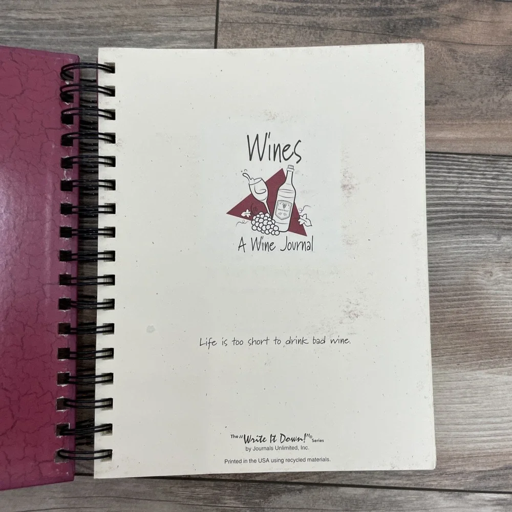 Guided Wine Journal by Jounals Unlimited Write it Down Series